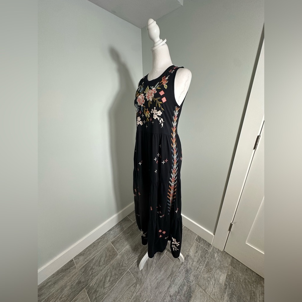 JOHNNY WAS Ceretti Floral Cotton Floral Embroidered Tank Dress Boho - Size S/M? - Picture 7 of 17